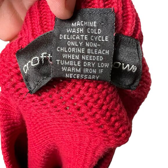 Croft & Barrow Men’s Red Cotton Sweater, XLT - Cozy Knit Tunic - Picture 6 of 6